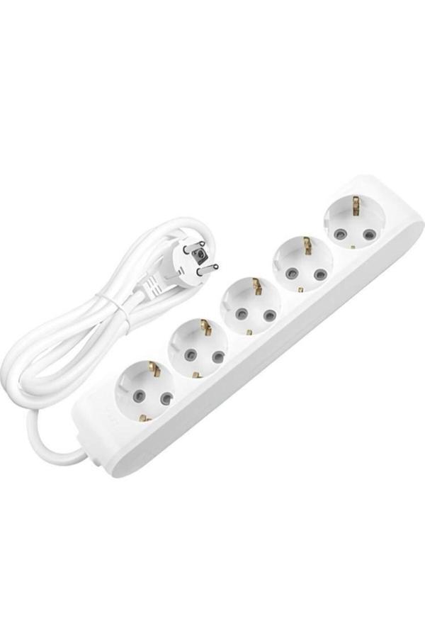 Akınsan Elektrik 20 Metre Beşli (5Li) Priz Çocuk Korumalı Topraklı Seyyar Kablo - Image 1
