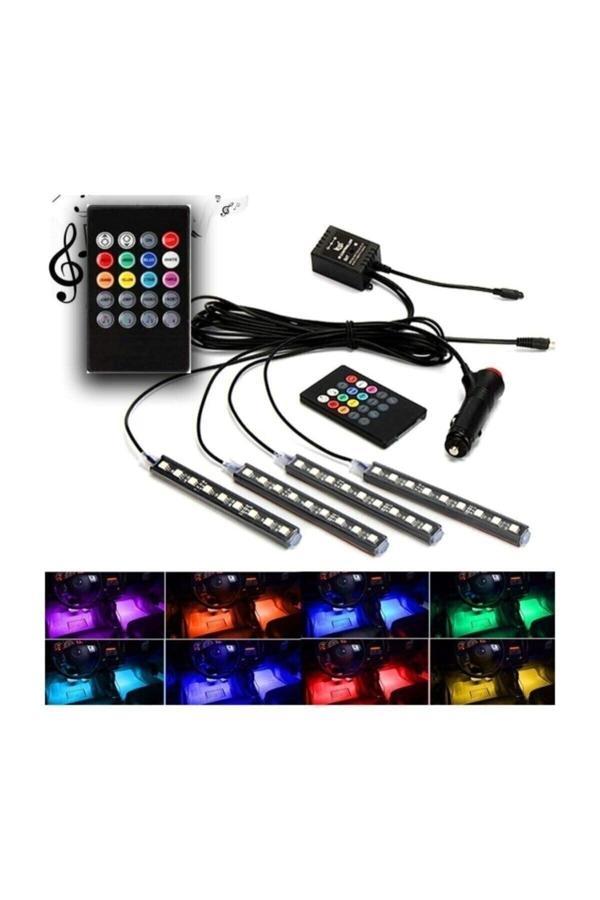 Mikasso Ayak Altı Led Sese Ve Müziğe Duyarlı Led Rgb Kumandalı - Image 1