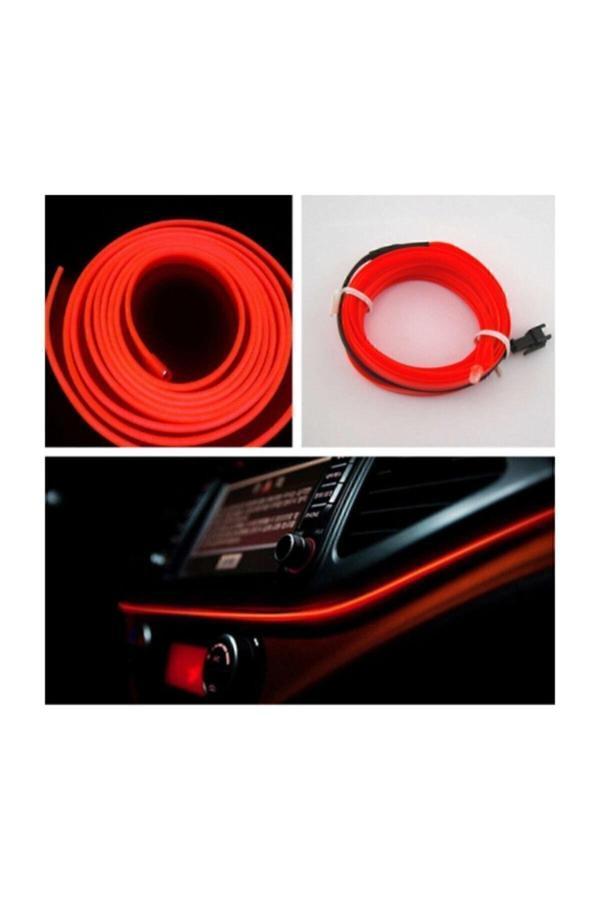 Carub Araç Içi Aydınlatma Ip Neon Led Kırmızı - Image 1