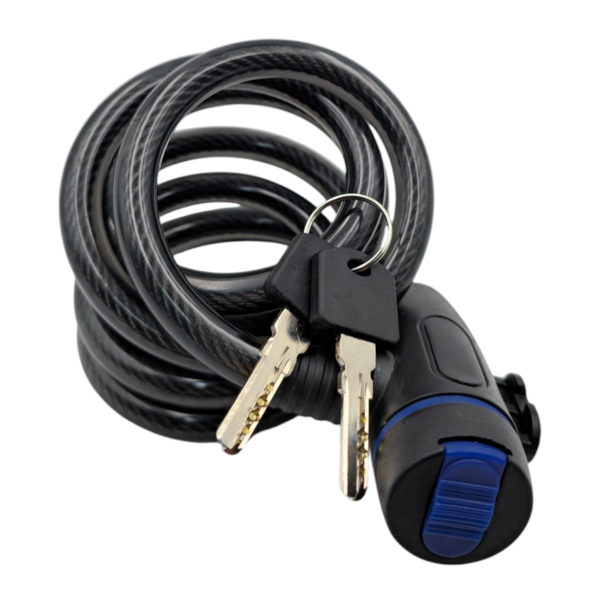 Fixonic B.H.D BHD00582 150cm 12x3mm Bisiklet Kilidi PVC Kaplı Çelik Halat Anahtarlı - Image 1