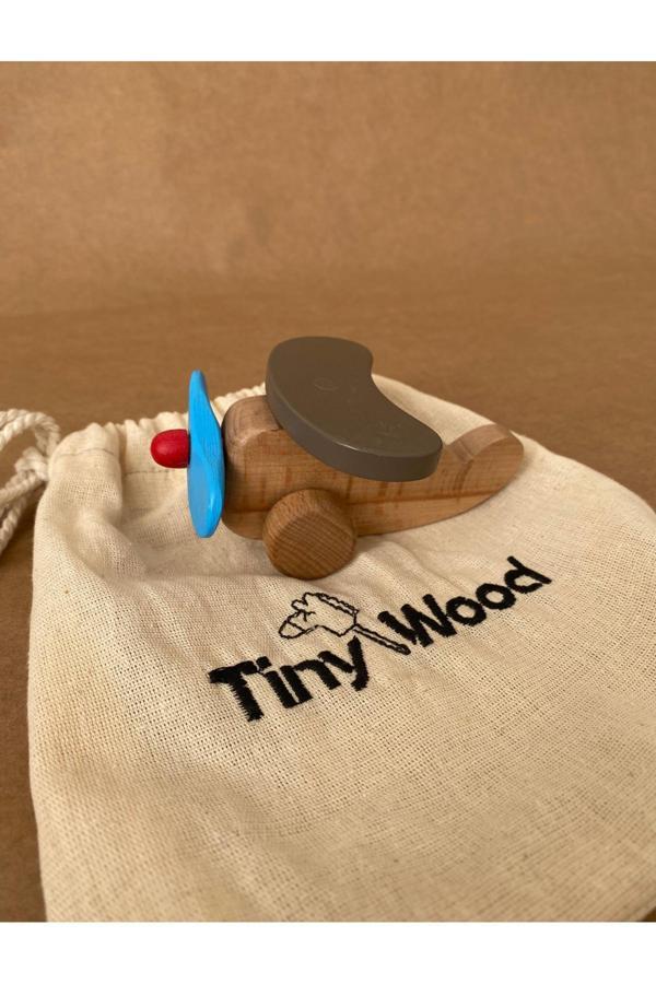 Tiny Wood Ahşap Oyuncak Mini Uçak Eğitsel Oyuncak - Image 1