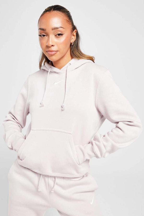 Nike Phoenix Fleece Hoodie Kadın Kapüşonlu Sweatshirt Lila - Image 1