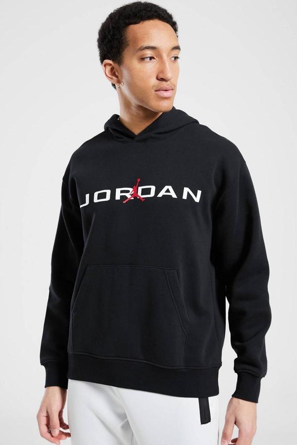 Nike Jordan Essentials Men's Fleece Hoodie Erkek Kapüşonlu Sweatshirt Siyah - Image 1