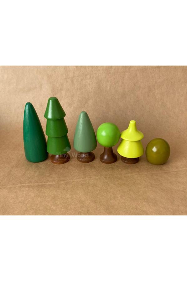 Tiny Wood 6'Lı Waldorf  Ahşap Ağaç Oyun Seti,  Waldorf Ahşap Oyuncak - Image 1