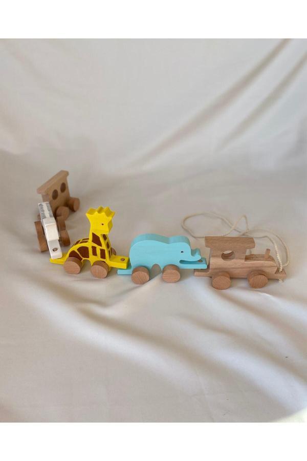 Tiny Wood Ahşap Oyuncak Safari Tren, Ahşap Oyuncak Tren - Image 1