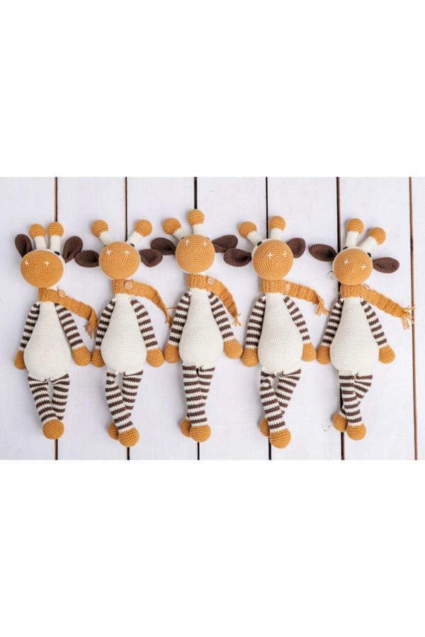 Tiny Wood Amigurumi Zürafa Oyuncak / Uyku Arkadaşı - Image 1