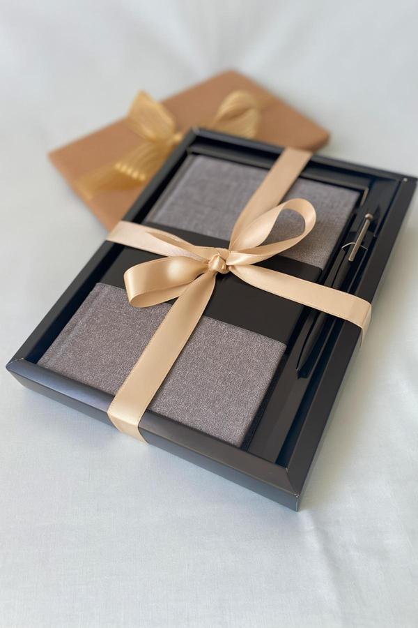 Tiny Wood Hediye Defter Seti – Defter & Kalem – Ofis Hediyesi, Öğretmenler Günü, Doğum Günü İçin Özel Paket - Image 1