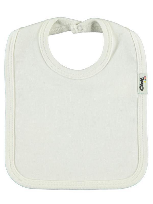 Civil Baby Arkadan Çıtçıtlı Unisex Mama Önlük - EkruStandart - Image 1