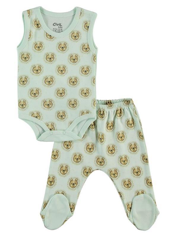 Civil Baby Erkek Bebek 6'lı Zıbın Setleri  - Yeşil0-1 Ay - Image 1