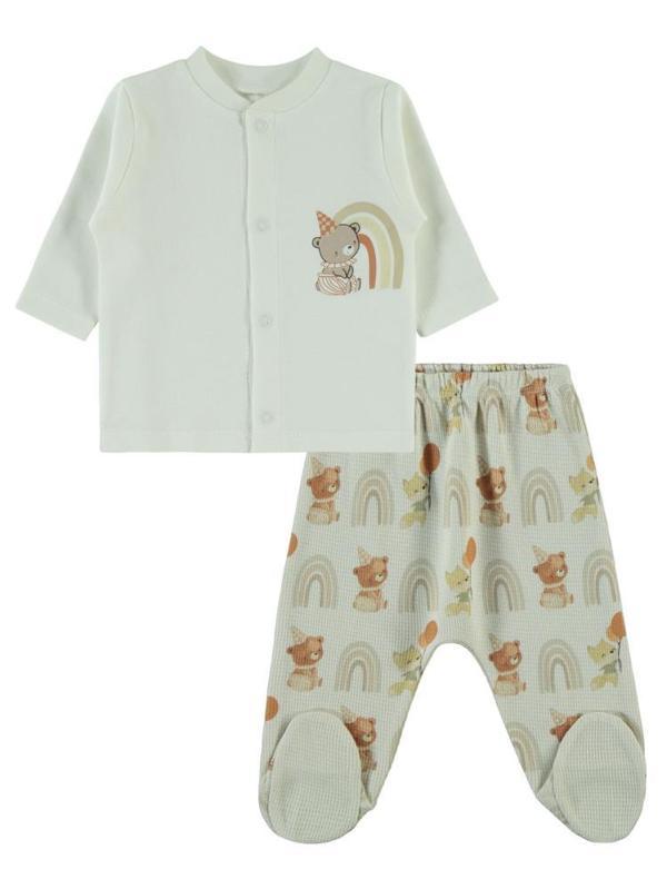 Civil Baby Erkek Bebek Zıbın Setleri  - Bej0-1 Ay - Image 1