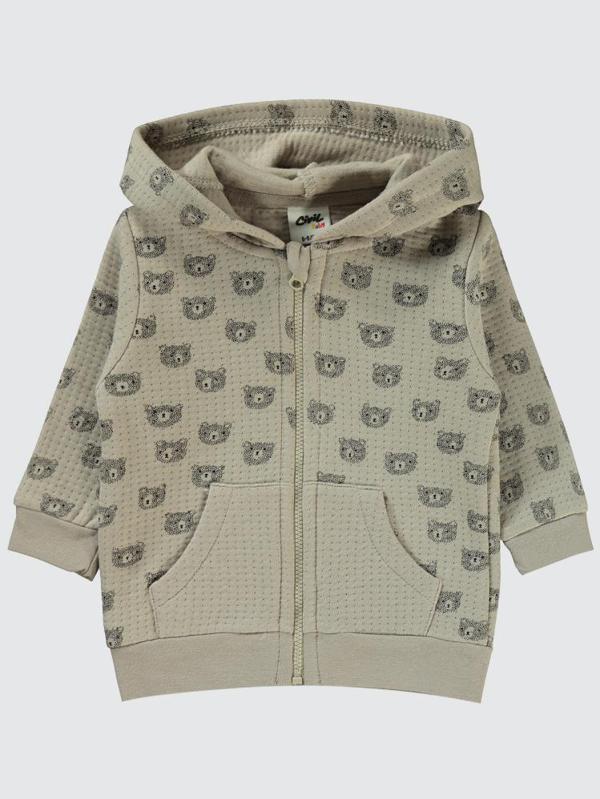 Civil Baby Ayıcık Empirmeli 6-18 Ay Hırka - Bej12-18 Ay - Image 1