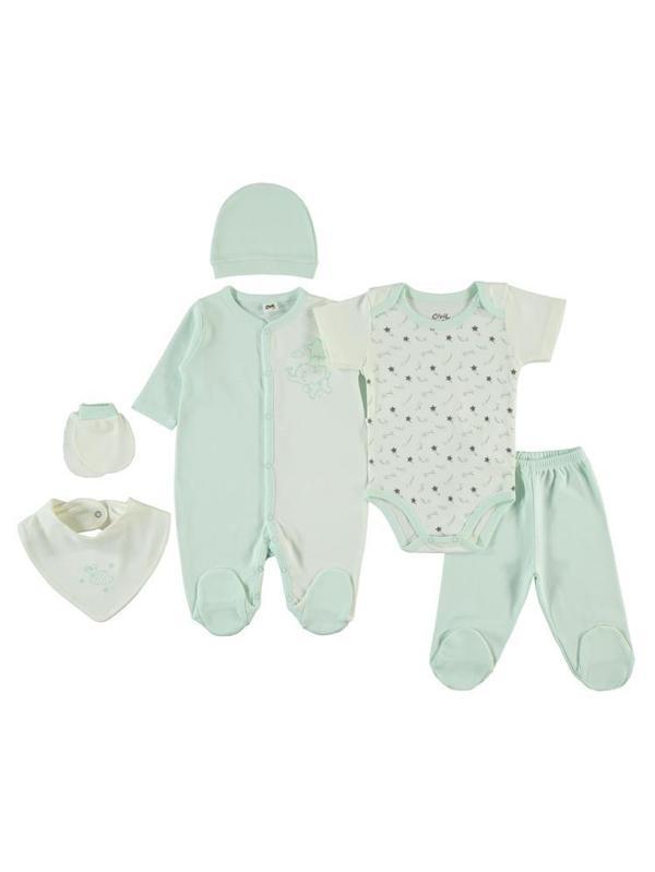 Civil Baby Kız Bebek 6'lı Zıbın Takımları   - Yeşil0-1 Ay - Image 1