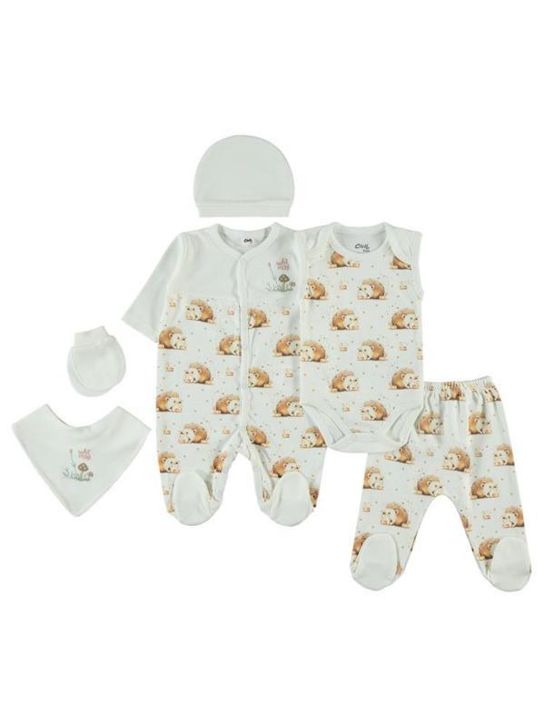 Civil Baby Kız Bebek 6'lı Zıbın Setleri  - Beyaz0-1 Ay - Image 1