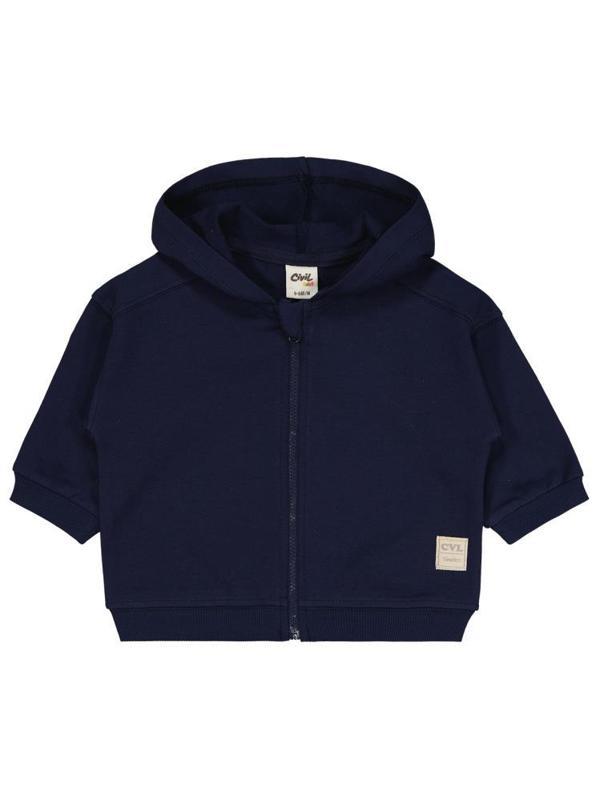 Civil Baby Civil Basic Timeless Kapüşonlu 6-18 Ay Hırka - Lacivert12-18 Ay - Image 1