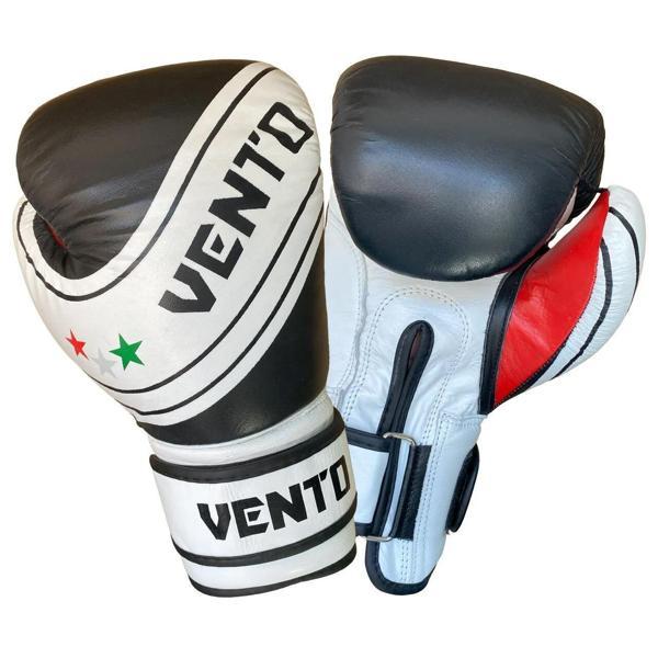 Vento Fury Hakiki Deri Boks ve Kick Boks Eldiveni Siyah Beyaz - Image 1