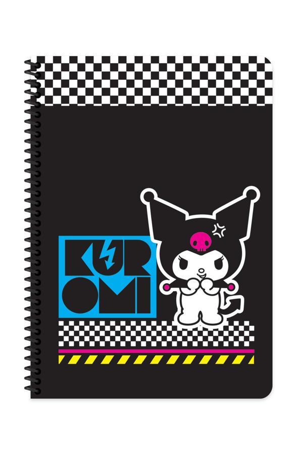 Keskin Color Lisanslı Kuromi A4 80 Yaprak Çizgili Karton Kapak Spiralli Defter - Image 1