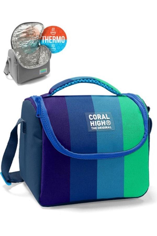 Coral High Kids Renkli Çizgili Thermo Beslenme Çantası 11797 - Image 1