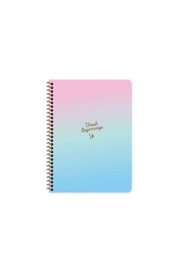 Tiny Wood Peri Tozu Serisi 16,5X22,5 Cm Çizgili Spiralli Yuvarlak Köşe Karton Kapak Okul Defteri + Sticker - Image 1