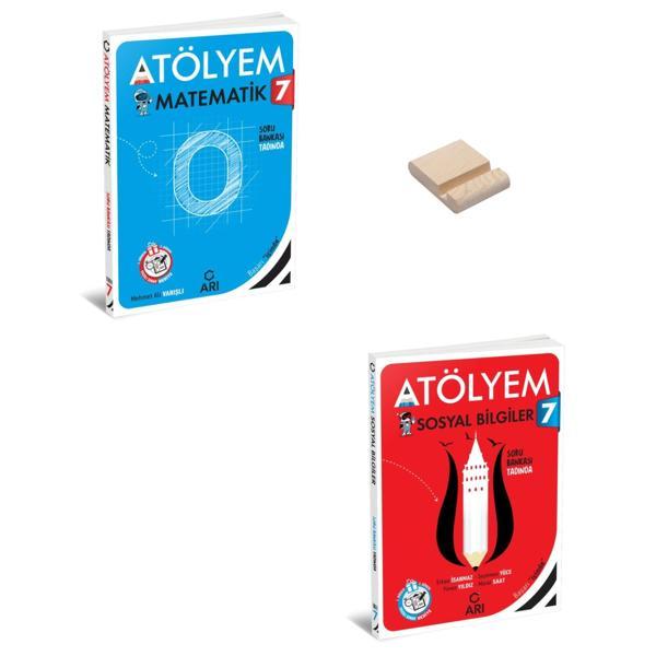 7. Sınıf Atölyem Matematik ve Sosyal Bilgiler Soru Bankası + Telefon Standı - Arı Yayıncılık - Image 1