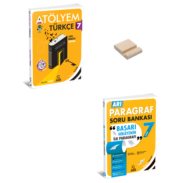 7. Sınıf Atölyem Türkçe ve Paragraf Soru Bankası + Telefon Standı - Arı Yayıncılık - Image 1