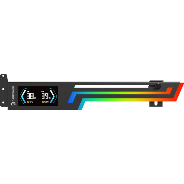 Gamepower Heatsync ARGB LCD Ekran Kartı Tutucu Siyah - Image 1