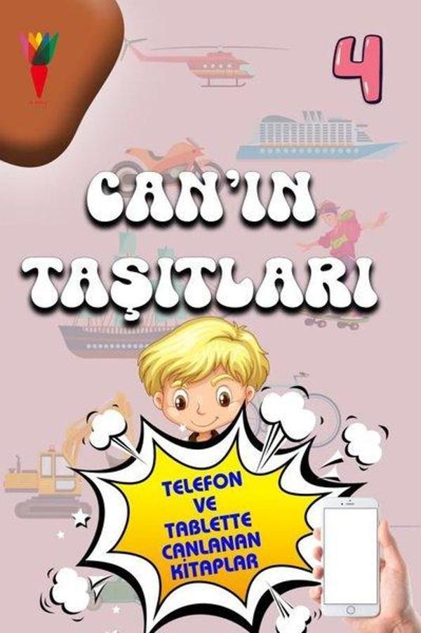 Can'ın Taşıtları 4 - Telefon ve Tablette Canlanan Kitaplar - Kırmızı Havuç Yayınları - Image 1