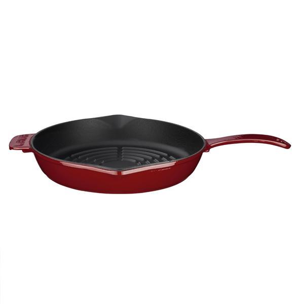 Yuvarlak Izgara Tava Döküm Demir Yekpare Saplı Radyal Dokulu İç Yüzey Çap(Ø)28cm. - Image 1