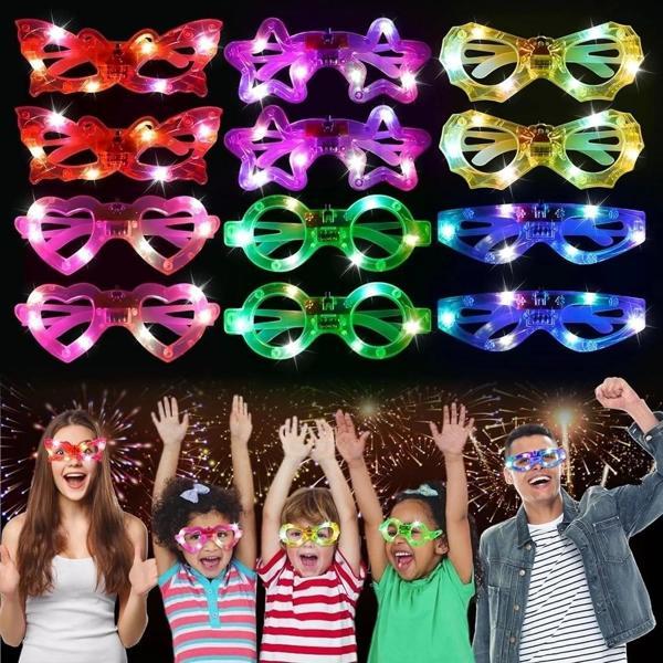 Led Işıklı Karışık 6 Model Yanar Söner Parti Gözlüğü 6 Adet - Image 1