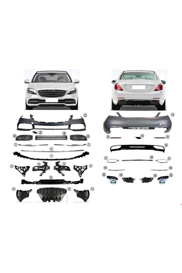W222 2018- BODY KİT STANDART TİP (ÖN-ARKA DOLU OEM No: 2228804600 / 2228850102 - Image 1