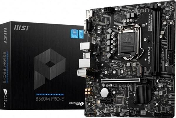 B560M Pro-E Soket 1200 Ddr4 4800 (Oc) Pcı-E Gen 4 ,M.2 Usb3.2 1X 1G Lan Matx Intel Anakart - Image 1