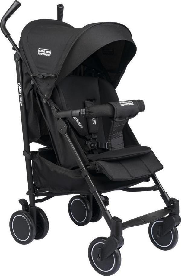 Tommybaby Luppo Black Tam Yatar Baston Bebek Arabası - Image 1