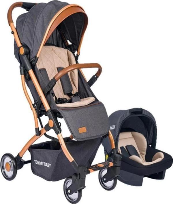 Tommybaby Mia Kabin Travel Bebek Arabası Gold Kabin Boy - Image 1