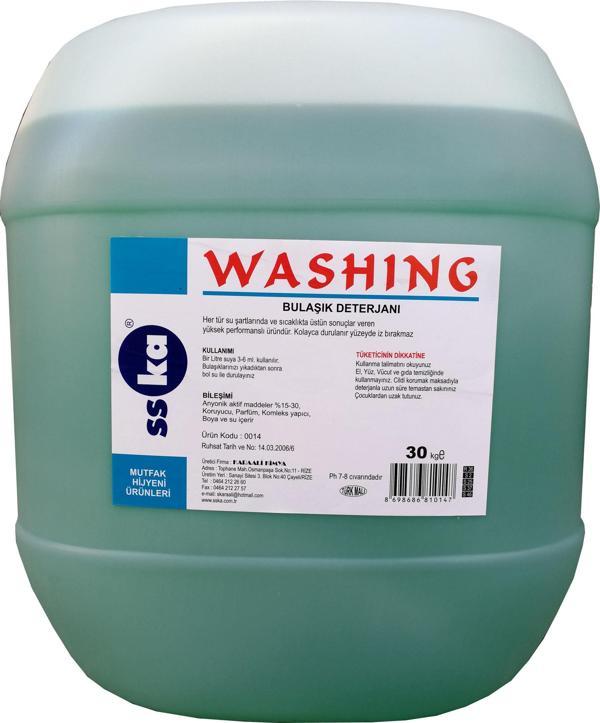 SSKA Elde Bulaşık Yıkama Deterjanı / Ekstra Yağ Çözücülü Limon Esanslı - 30 Kg. - Bidon - Image 1