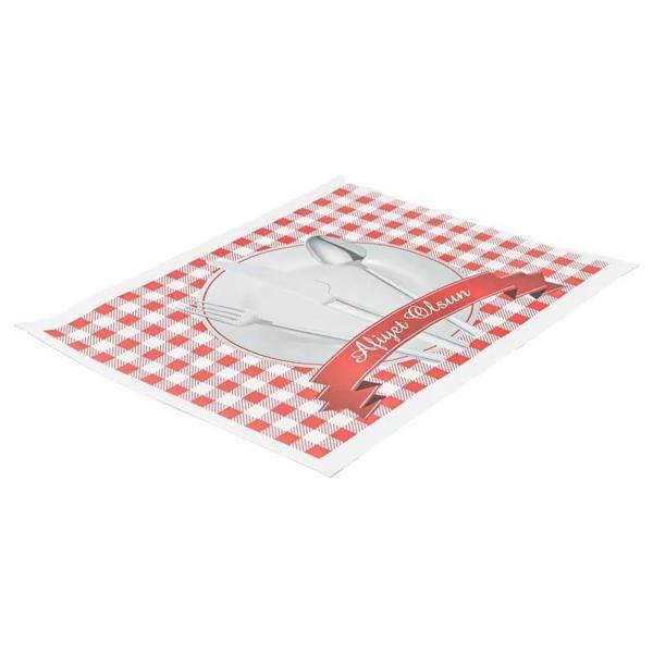 Amerikan Servis Kağıdı Afiyet Olsun Baskılı Beyaz Masa Örtüsü - 29 x 41 Cm. - 500 Adetlik Paket - Image 1