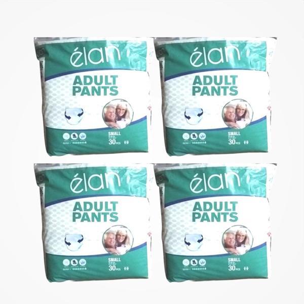 Elan Yetişkin Hasta Bezi Külotlu (S) Small - 30'lu Paket x 4 (120 Adet) - Image 1