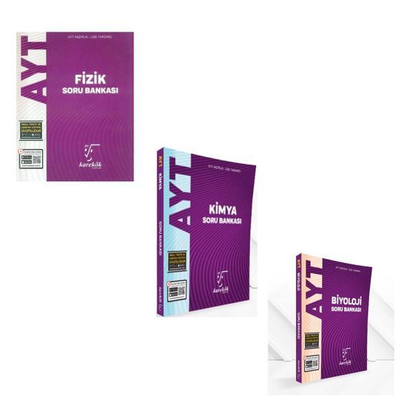 Karekök Yayınları Karekök Ayt Fizik Kimya Biyoloji Soru Bankası 3 Kitap Set - Karekök Eğitim Yayınları - Image 1