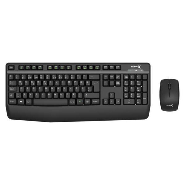 Turbox Workeys Office USB Kablosuz 2.4ghz Siyah Multimedya Standart Q Kablosuz Klavye ve Mouse - Image 1
