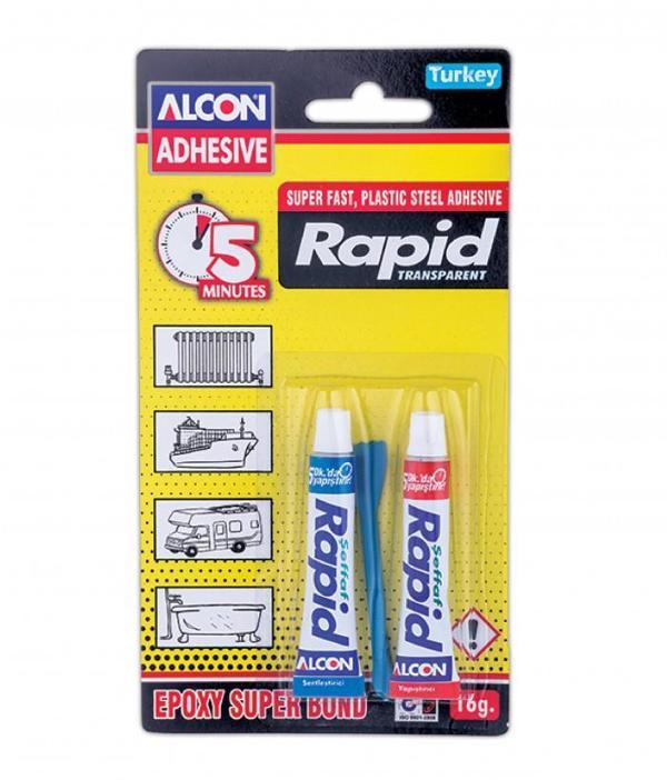 Alcon M-2205 Rapid Plastik Çelik Yapıştırıcı 16gr - Image 1