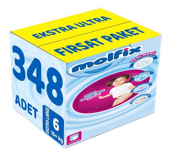 Molfix Külot Bebek Bezi Beden:6 (15+Kg) Extra Large 348 Adet Ekstra Ultra Fırsat Pk - Image 1