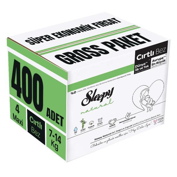 Sleepy Bebek Bezi Natural Beden:4 (7-14KG) Maxi 400 Adet Süper Ekonomik Fırsat Gross Pk - Image 1