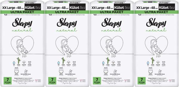 Sleepy Külot Bebek Bezi Natural Beden:7 (20-30KG) XX Large 192 Adet Avataj Ultra Pk - Image 1