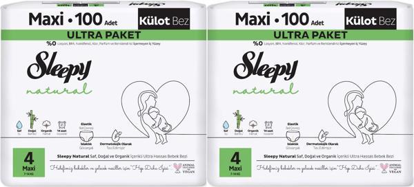 Sleepy Külot Bebek Bezi Natural Beden:4 (7-14KG) Maxi 200 Adet Süper Ekonomik Gross Pk - Image 1