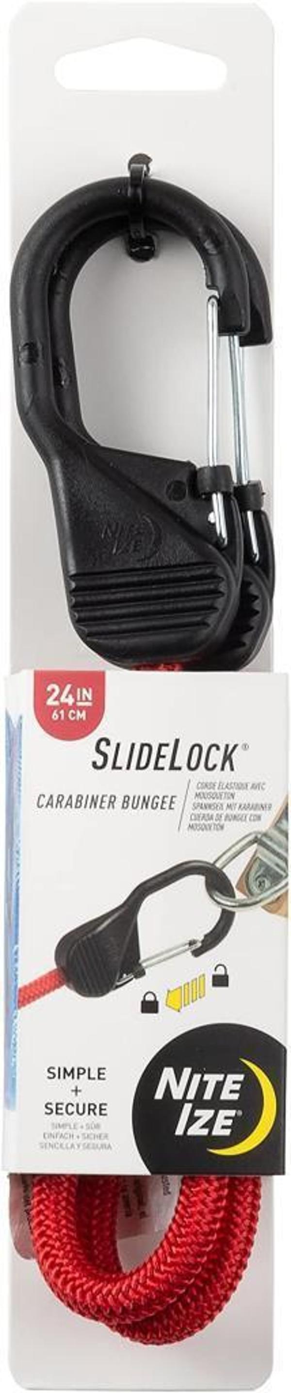 Nite İze Slidelock Kilitli Karabina Bungee Gergi Lastiği Kırmızı 61 Cm - Image 1