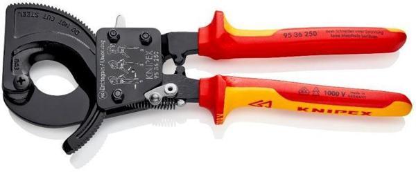 Knipex 9536250 Cırcır Mekanizmalı Kablo Makası - Image 1