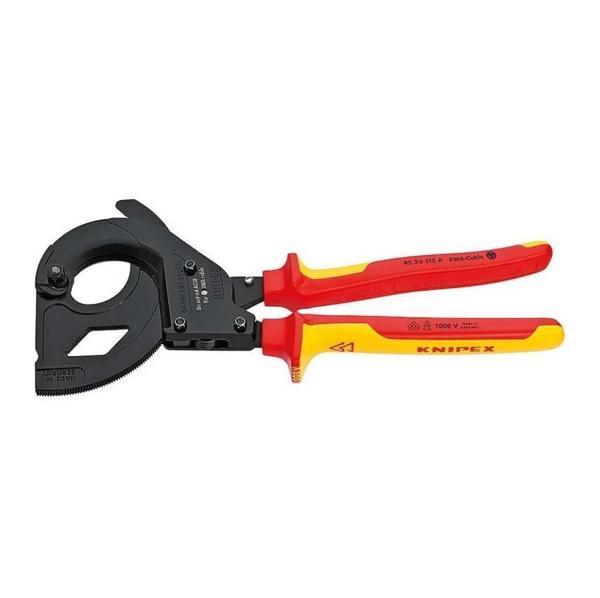 Knipex 9536315A Cırcır Mekanizmalı Kablo Makası 315 - Image 1
