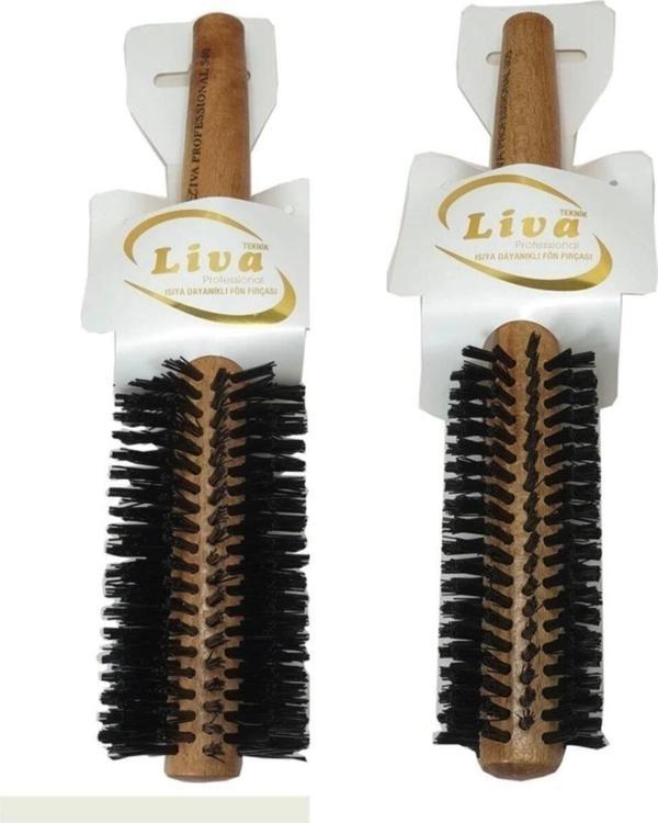 Liva 540-350 Saç Fırçası Yanmaz Profesyonel Fön Fırçası 2 Adet - Image 1