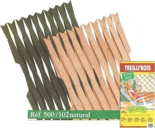 Sicatec Treillibois Çiçek Sarmaşık Çiti 100x200cm Naturel - Image 1