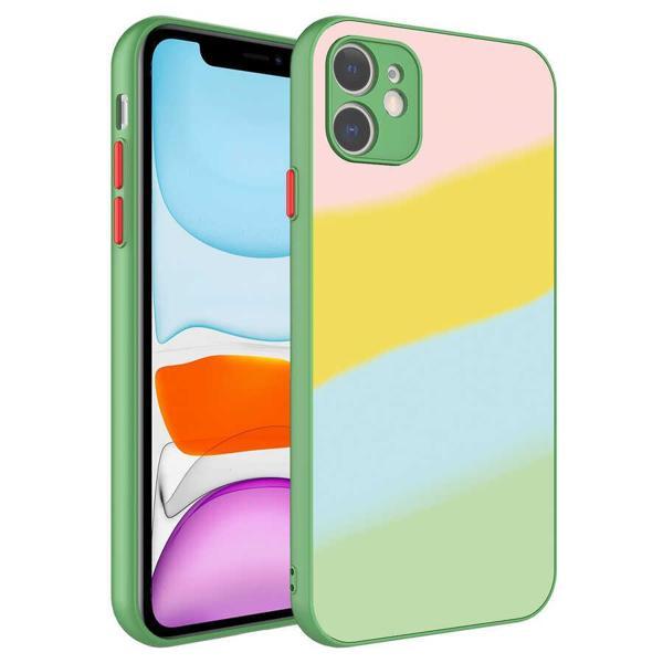 iPhone 11 Kılıf Kamera Korumalı Renkli Temperli X-Cam Kılıf NO10 - Image 1