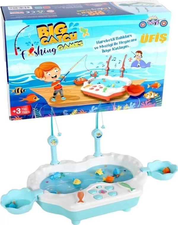 Aya Toys Pilli Balık Oyunu 40180, Pilli Havuzlu Müzikli Balık Tutma Oyunu - Image 1
