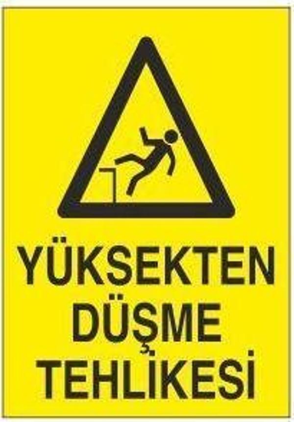 Technopa Yüksekten Düşme Tehlikesi Uyarı Levhası - Image 1